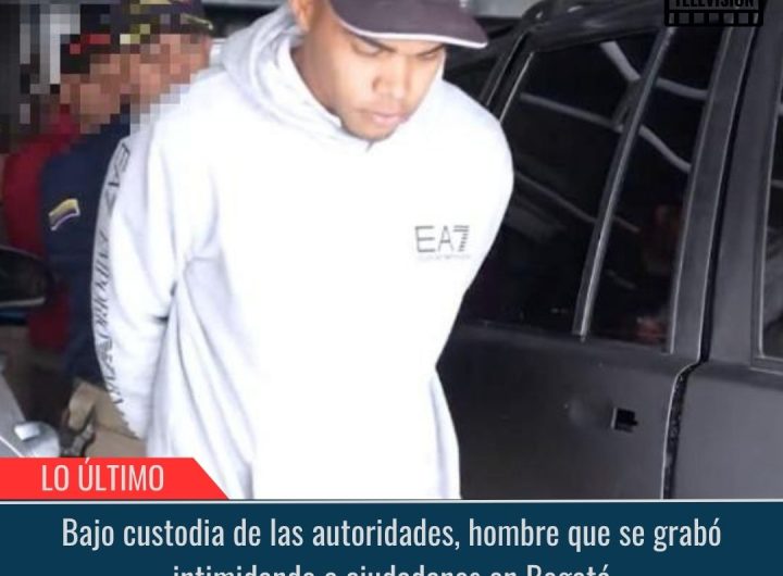 Hombre que se grabó intimidando a ciudadanos en Bogotá.