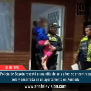 Policía de Bogotá rescató a una niña de seis años.