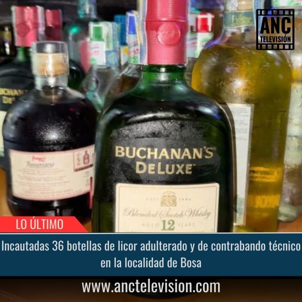 Incautadas 36 botellas de licor adulterado.